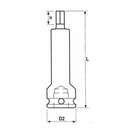 Krafthylsa Impact Socket OZAT 1" – halvsnitt