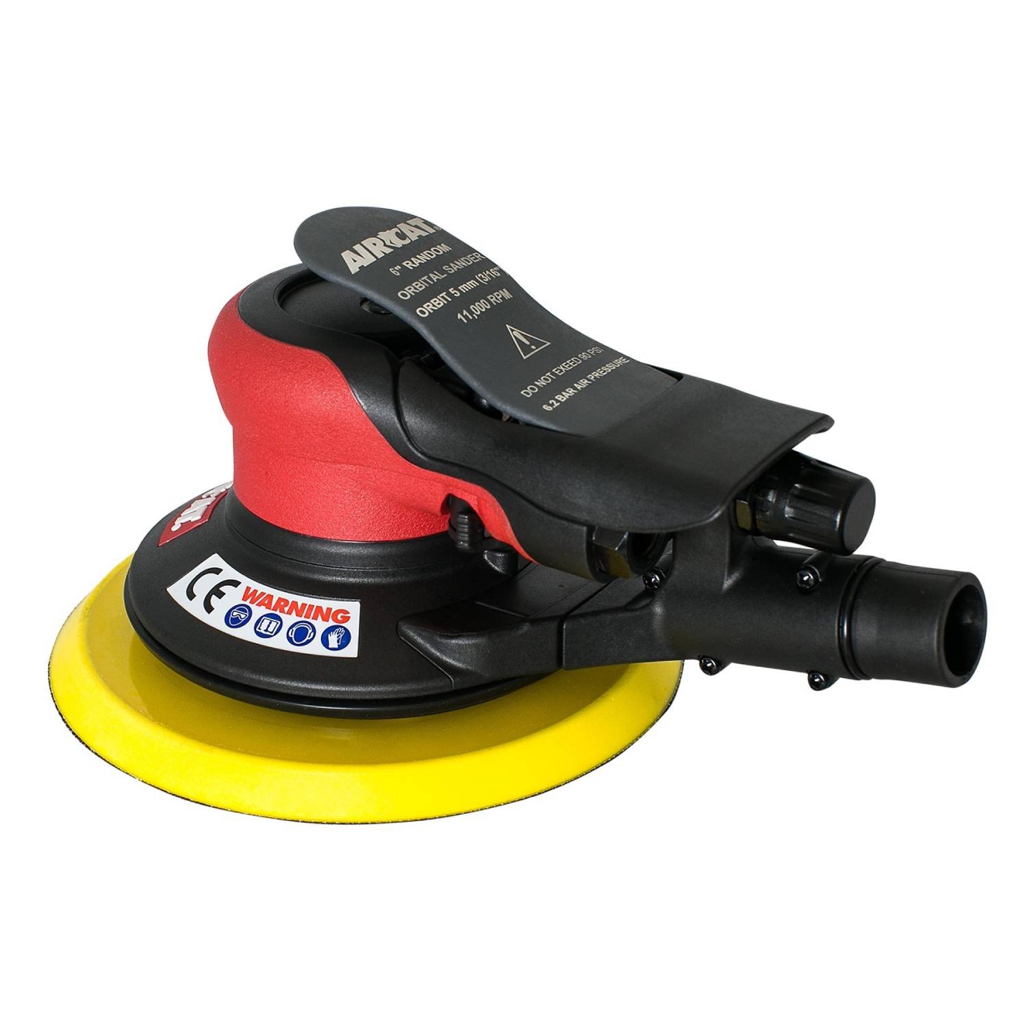 AIRCAT 6" D.A Palm Sander, Central Vac 3/16" Orbit