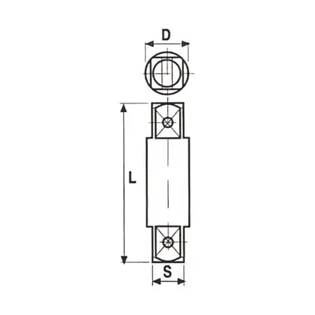 Krafthylsa Universal Joint OZAT – halvsnitt