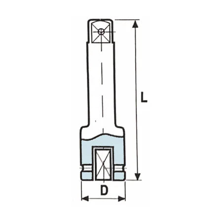 Krafthylsa Extension OZAT 3/4" – halvsnitt