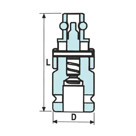 Krafthylsa Adapter OZAT 3/4" – halvsnitt