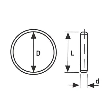 Krafthylsa Retaining Pins & Ring OZAT 3/4" – halvsnitt